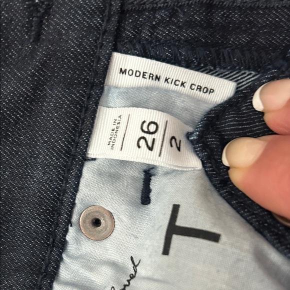 LOFT Women's Ankle & Cropped Jeans - Dark Blue and Light Gray - Picture 2 of 5